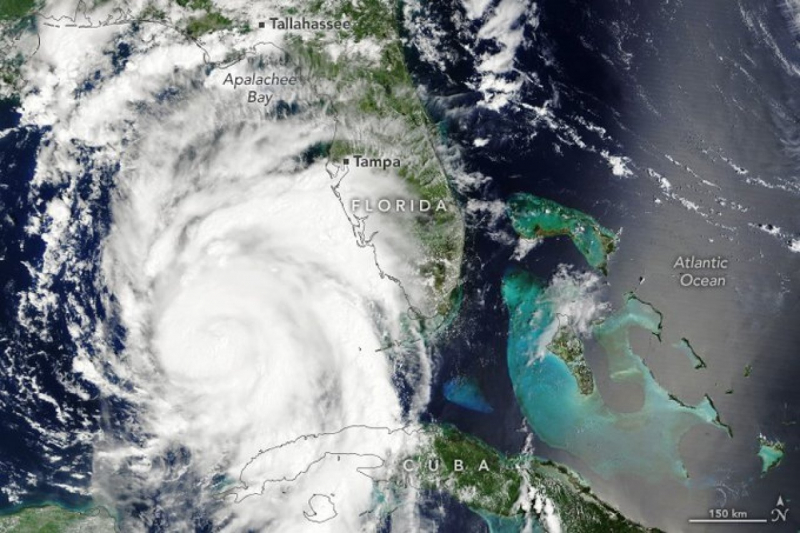 Гігантський монстр. NASA опублікувало відео з демонстрацією урагану Франклін із космосу